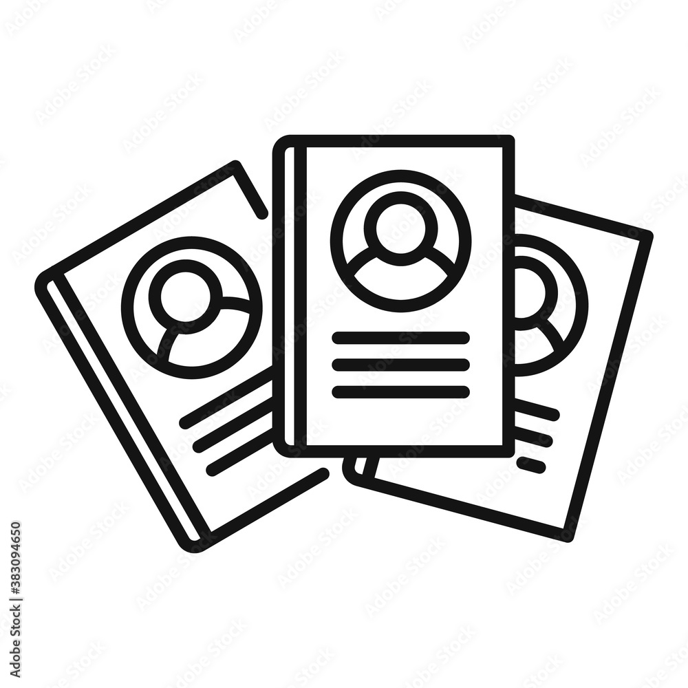 Poster library personal notebooks icon. outline library personal notebooks vector icon for web design isola