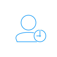 User Time Icon. Employee office work time. User schedule icon