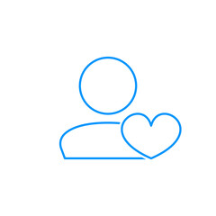 User Heart, Love Icon. Favorite people