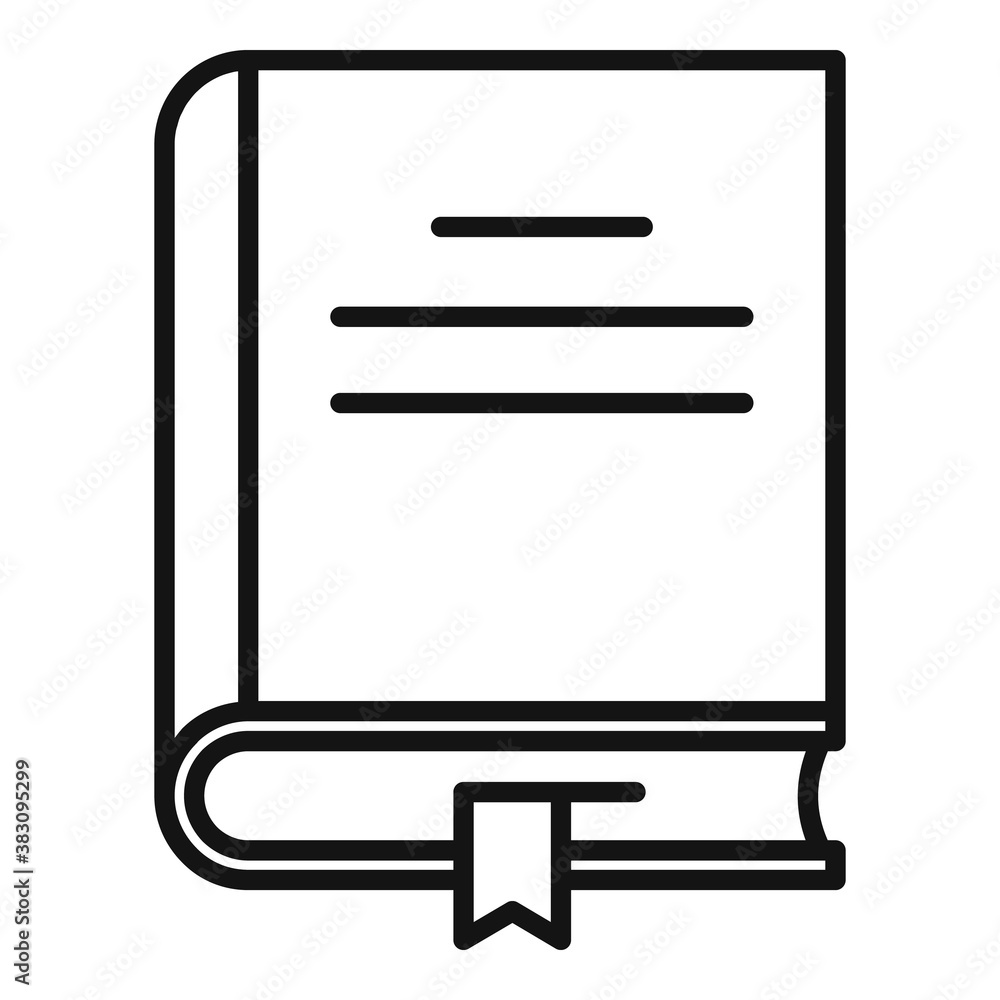 Poster library dictionary book icon. outline library dictionary book vector icon for web design isolated on