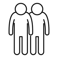 Stop personal racism icon. Outline stop personal racism vector icon for web design isolated on white background