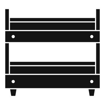 recommend clip art: Home bunk bed icon. Simple illustration of home bunk bed vector icon for web design isolated on white background