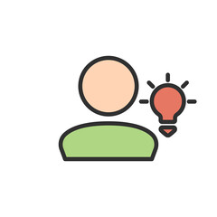 User Idea Icon. Thinking student, person, avatar