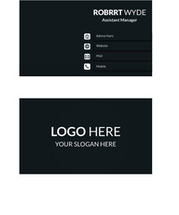 Simple business card design. It is suitable for any company or person. It designed in Adobe Illustrator CC 2017.