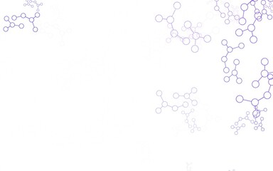 Light Purple vector pattern with artificial intelligence network.