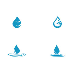 Set Water drop Logo Template vector
