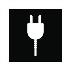 Electric socket with a plug icon on white background