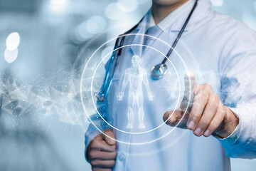 The doctor clicks on the patient hologram .