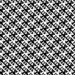 Tessellation art big collection. Black and white icon pattern set.