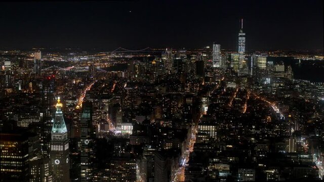 New York night view from the WTC observation deck