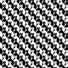 Tessellation art big collection. Black and white icon pattern set.