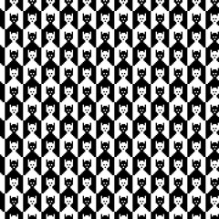 Tessellation art big collection. Black and white icon pattern set.