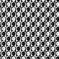 Tessellation art big collection. Black and white icon pattern set.