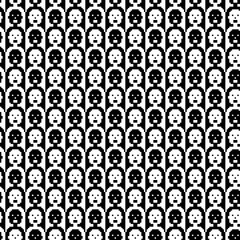 Tessellation art big collection. Black and white icon pattern set.