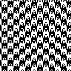 Tessellation art big collection. Black and white icon pattern set.