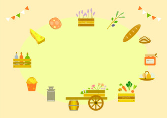 ヨーロッパ風ナチュラルマーケットフレーム