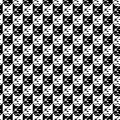 Tessellation art big collection. Black and white icon pattern set.