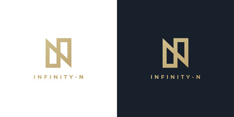 Infinity letter N logo design
