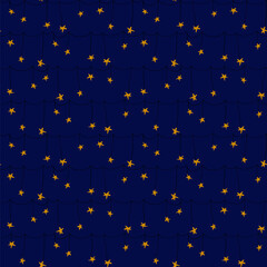 Dangling Stars on blue