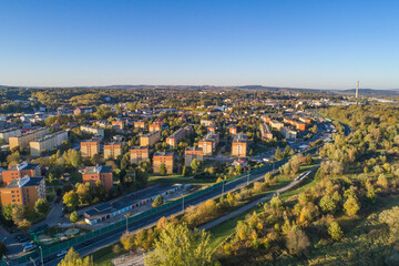 Gorlice, panorama miasta z lotu ptaka © Piotr Gaborek 