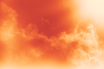 Obraz na płótnie Canvas The red sky background looked like smoke and fire. bomb Violent.