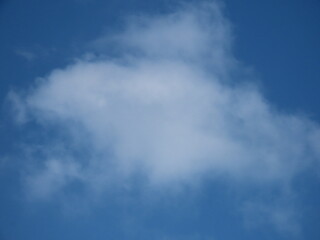 Close-up beautiful white cloud on a blue sky.
