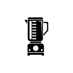 Hand Electric Blender, Kitchen Equipment. Flat Vector Icon illustration. Simple black symbol on white background. Hand Blender, Kitchen Equipment sign design template for web and mobile UI element.