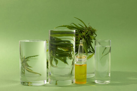 Cbd htc canabbis oil in laboratory. Concept of medicine.
