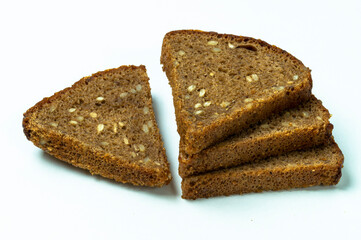 rye bread with sunflower seeds flax