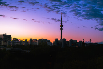 München bei Sonnenaufgang 