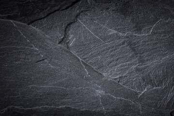 Dark grey and black slate background or texture