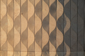 wavy wall with a pattern in oriental style