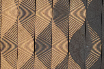 wavy wall with a pattern in oriental style