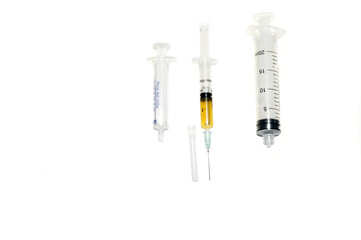 Three syringes. Looking for the vaccine against Covid-19.
All united, side by side against the pandemic.