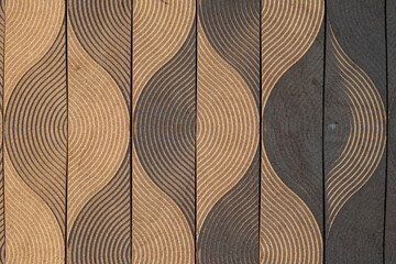 wavy wall with a pattern in oriental style