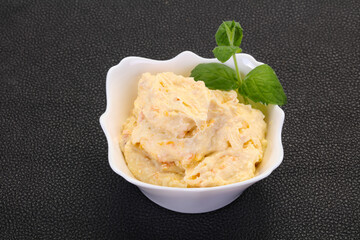 Curd with dry apricot