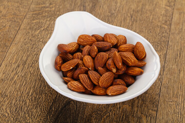 Almonds nuts heap