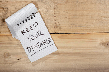 Covid-19 notes: keep your distance