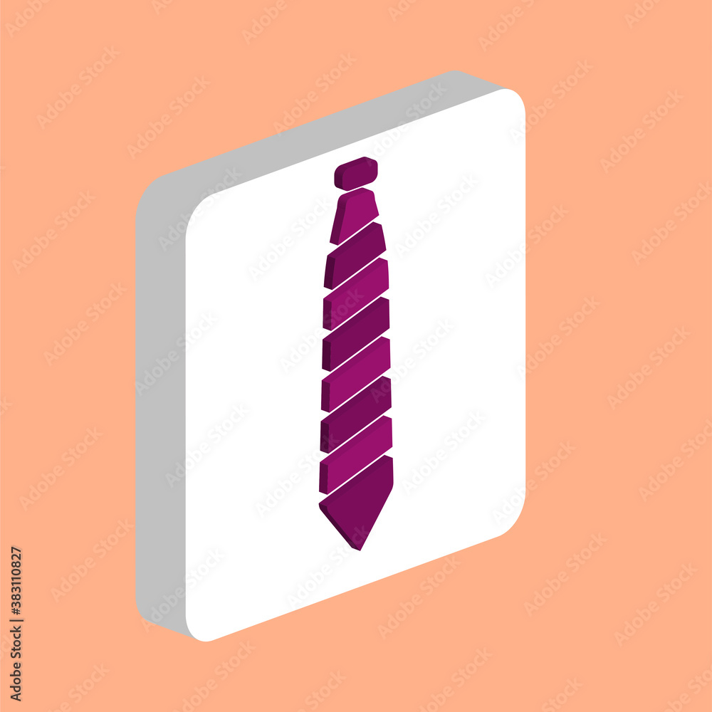 Poster necktie simple vector icon. illustration symbol design template for web mobile ui element. perfect c