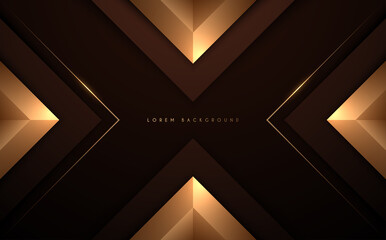 Abstract gold and brown triangle background
