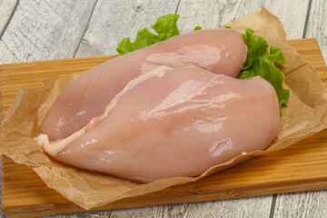 Raw chicken breast ready for cooking
