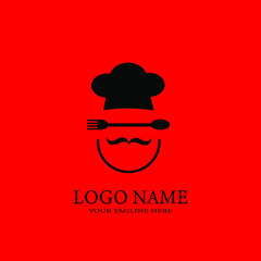 chef logo. Food service vector logo design template