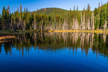 Huff Lake In Pend Oreille County, Washington State.