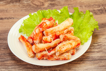 Natural luxury crab meat fillet