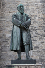 Fototapeta na wymiar A statue of Williams Barnes in Dorchester, Dorset, UK