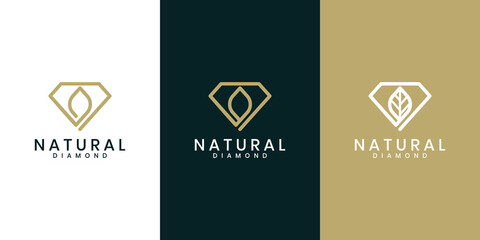 nature diamond Logo Design Vector Illustration