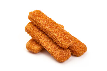 Fish fingers, isolated on white background