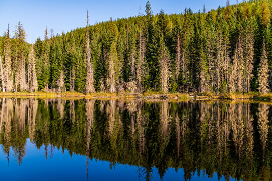 Huff Lake In Pend Oreille County, Washington State.