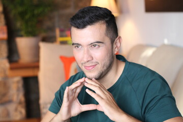 Resentful man setting a Machiavellian plan