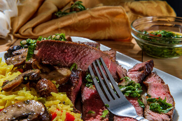Chimichurri Steak Yellow Rice